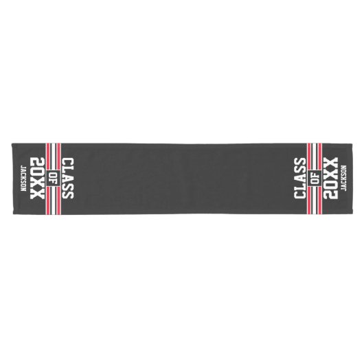 Aangepast zwart-wit Afstuderen Korte Tafelloper (Horizontaal)