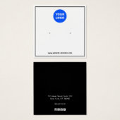 Aangepast zwart-wit beeldscherm toevoegen vierkante visitekaartjes (Voorkant /achterkant)