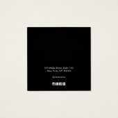 Aangepast zwart-wit beeldscherm toevoegen vierkante visitekaartjes (Achterkant)