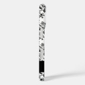 Aangepast zwart-wit bloemmotief Case-Mate iPhone case (Achterkant / Rechts)