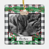 Aangepast zwart wit buffet Ornament Kat negeren (Voorkant)