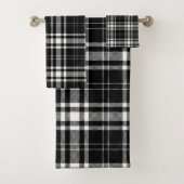 Aangepast zwart-wit buffet Tartan Schots Bad Handdoek (Insitu)