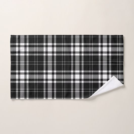 Aangepast zwart-wit buffet Tartan Schots Bad Handdoek (Handdoek)