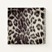 Aangepast zwart wit Cheetah Leopard-printerrecept Notitieboek (Achterkant)