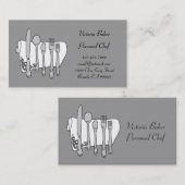 Aangepast zwart wit Chef-Visitekaartje Visitekaartje (Voorkant / Achterkant)