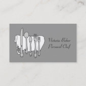 Aangepast zwart wit Chef-Visitekaartje Visitekaartje (Achterkant)