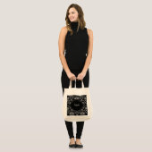 Aangepast zwart-wit Damask Tote Bag (Voorkant (model))
