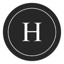 Aangepast zwart-wit elegant monogram