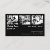 Aangepast zwart wit en foto van Barbershop Visitekaartje (Achterkant)