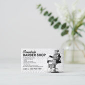 Aangepast zwart wit en foto van Barbershop Visitekaartje (Staand voorkant)