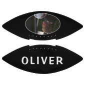 Aangepast zwart-wit Football met naam en foto (Panelen)