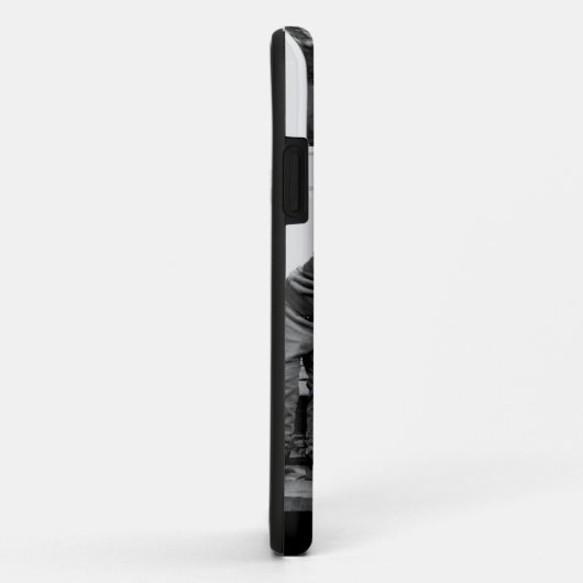 Aangepast zwart-wit foto iPhone Case van moeder (Achterkant/rechts)