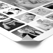 Aangepast zwart-wit fotocollage op maat poster (Hoek)