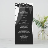 Aangepast zwart-wit gay trouwmenu menu (Staand voorkant)