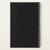 Aangepast zwart-wit gepersonaliseerd monogram notitieboek (Achterkant)