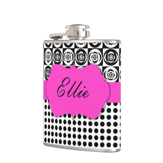 Aangepast zwart-wit glam heupfles (Links)