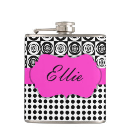 Aangepast zwart-wit glam heupfles