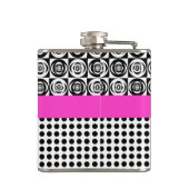 Aangepast zwart-wit glam heupfles (Achterkant)