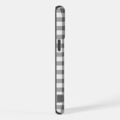 Aangepast zwart wit grijs geruit patroon iPhone hoesje (Rechterkant)