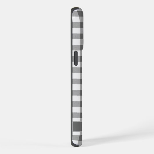 Aangepast zwart wit grijs geruit patroon iPhone hoesje (Rechterkant)