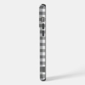 Aangepast zwart wit grijs geruit patroon iPhone hoesje (Linkerkant)