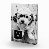 Aangepast zwart-wit kleurenmonogram 1 fotoblokken (Rechts)