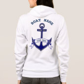 Aangepast zwart-wit kleurenzip voor anchor hoodie (Achterkant)