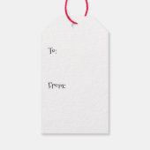 Aangepast  zwart-wit lachen Santa Red Cadeaulabel (Achterkant)