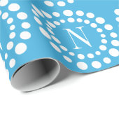 Aangepast zwart-wit lichtblauw omslagpapier cadeaupapier (Rol Hoek)