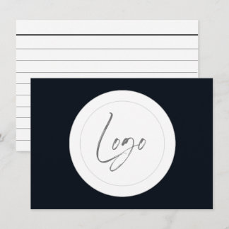 aangepast zwart-wit logo cue kaarten