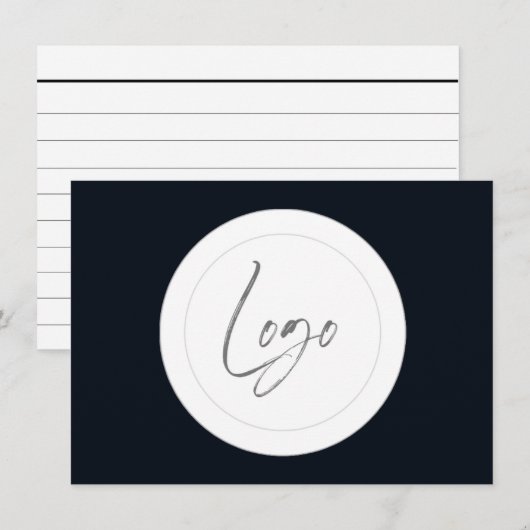 aangepast zwart-wit logo cue kaarten (Voorkant / Achterkant)