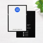 Aangepast zwart-wit Logo-Ketting beeldscherm toevo Visitekaartje (Bureau)