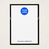 Aangepast zwart-wit Logo-Ketting beeldscherm toevo Visitekaartje (Voorkant)