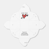 Aangepast zwart-wit met rode liefdeshartwedstrijk bedankdoosjes (Uitgevouwen)