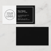 Aangepast zwart-wit modern minimalistisch elke kle visitekaartje (Voorkant / Achterkant)