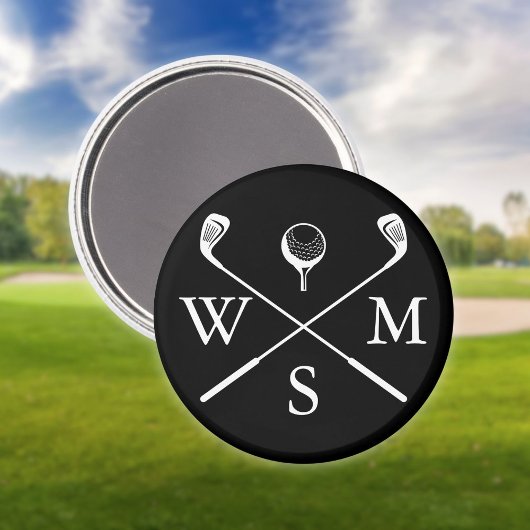 Aangepast zwart-wit monogram magneet