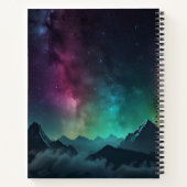 Aangepast zwart-wit monogram schetsboek notitieboek (Achterkant)