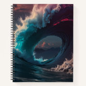 Aangepast zwart-wit monogram schetsboek notitieboek (Voorkant)