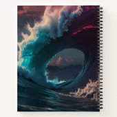 Aangepast zwart-wit monogram schetsboek notitieboek (Achterkant)