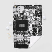 Aangepast zwart-wit PCB Afgedrukte Circuit Board G Golfhanddoek (Insitu)