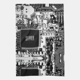 Aangepast zwart-wit PCB Afgedrukte Circuit Board G Theedoek