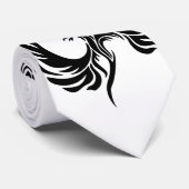 Aangepast zwart-wit Phoenix-Stropdas Stropdas (Opgerold)