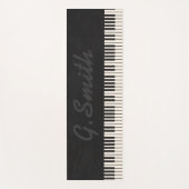 Aangepast zwart-wit pianotoetsenbord. Naam toevoeg Yogamat (Voorkant)