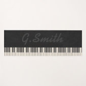 Aangepast zwart-wit pianotoetsenbord. Naam toevoeg Yogamat (Voorkant (horizontaal))