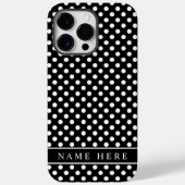 Aangepast zwart-wit polka dot ontwerp Case-Mate iPhone case (Achterkant)