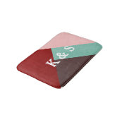 Aangepast zwart-wit roze rood en groen Abstract Badmat (Gekanteld)