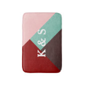 Aangepast zwart-wit roze rood en groen Abstract Badmat (Voorkant Verticaal)