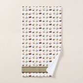 Aangepast zwart-wit Tan Fly Fishing Vliegt Kustkus Bad Handdoek (Handdoek)