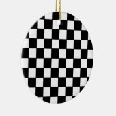 Aangepast zwart-wit toetsenbord keramisch ornament (Rechts)