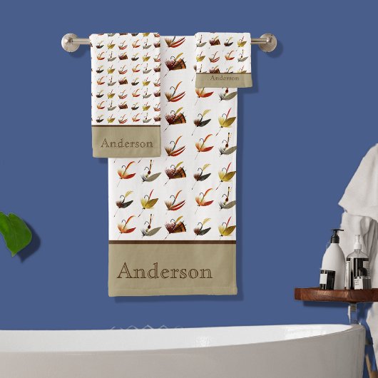 Aangepast zwart-wit ventilatorvliegers kust B Bad Handdoek